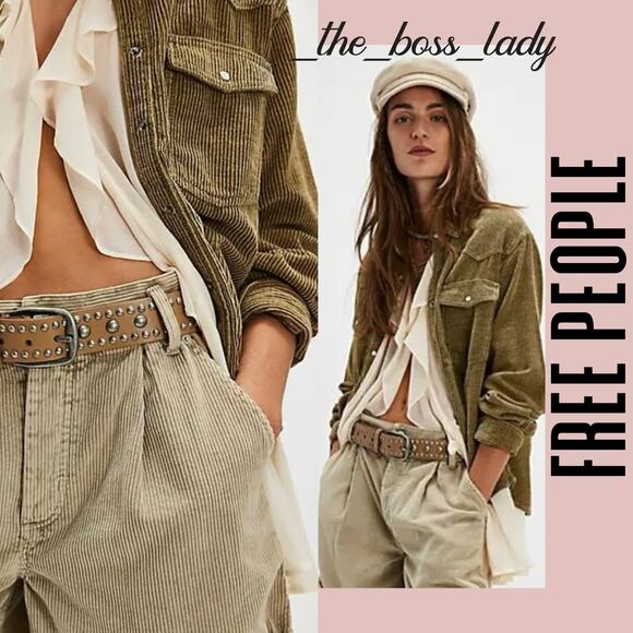 Free People corduroy button down shirt XS - Picture 1 of 9